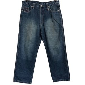 KAALU Mens Blue Cotton Denim Jeans Size 38x32